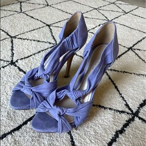 ALDO Periwinkle *Real Suede* Nude stacked Stiletto Heels
